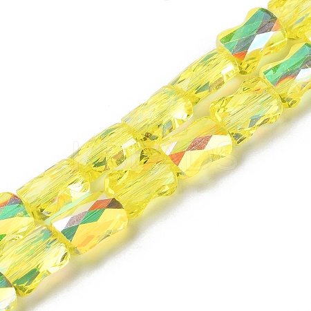 Transparent Electroplate Glass Beads Strands GLAA-Q099-J01-06-1