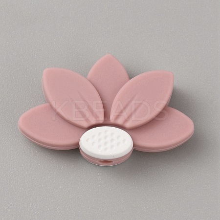 Lotus Food Grade Eco-Friendly Silicone Beads SIL-WH0019-22B-1