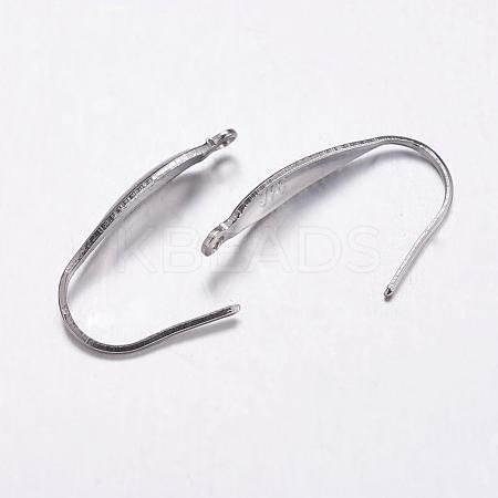 304 Stainless Steel Earring Hooks STAS-K146-033-11x20mm-1