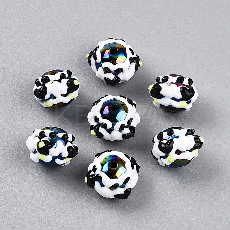 Opaque Acrylic Beads SACR-YW0002-01E-1