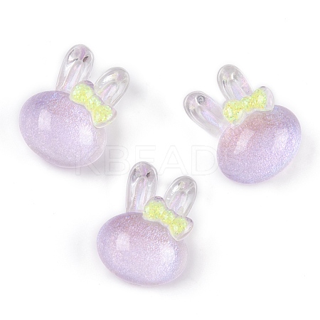 Transparent Epoxy Resin Bunny Decoden Cabochons CRES-P035-02A-1