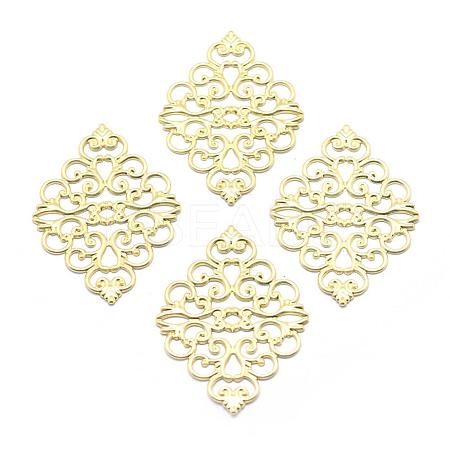 Brass Filigree Joiners KK-K184-21C-RS-1