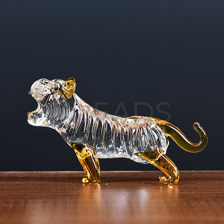 Glass Chinese Zodiac Figurines Statues for Home Office Desktop Feng Shui Ornament PW-WGC1701-02-1