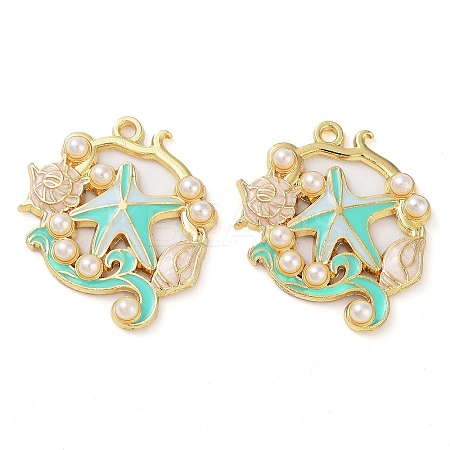 Rack Plating Alloy Enamel Pendants FIND-Q099-08C-01-1