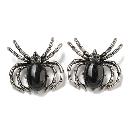 Natural Obsidian Pendants G-G147-05AS-13-1