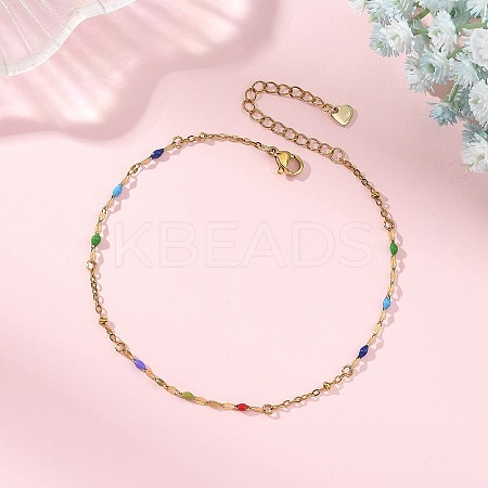 304 Stainless Steel Link Chains Anklets AJEW-AN00840-1
