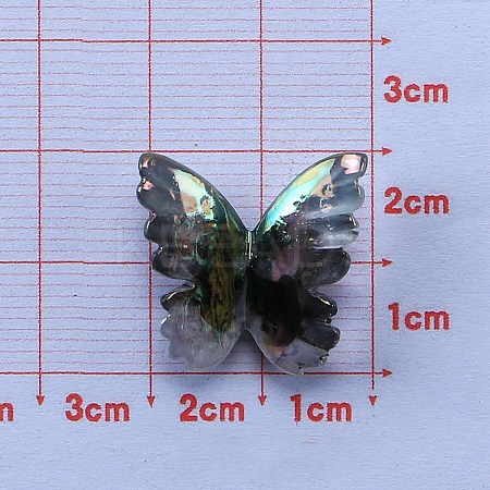 Iridescent Opaque Resin Imitation Shell Cabochons PW-WG85951-02-1