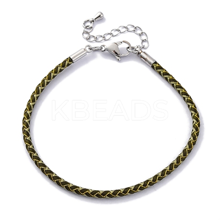 Polyester Cord Braided Bracelet Makings MAK-Z003-01P-10-1