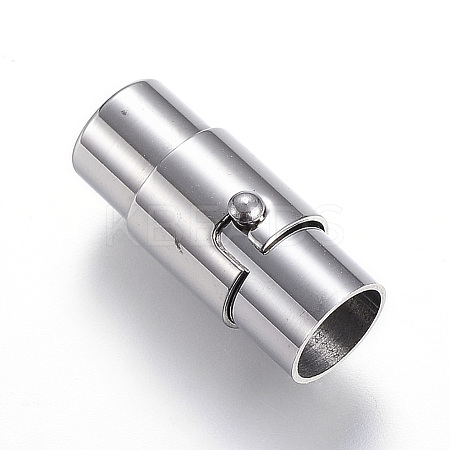 Non-Tarnish 304 Stainless Steel Locking Tube Magnetic Clasps LS-X-STAS-D159-30-1
