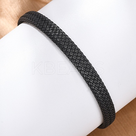 316 Surgical Stainless Steel Cuff Bangles for Men BJEW-P319-05B-B-1