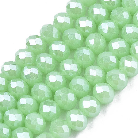 Electroplate Glass Beads Strands EGLA-A034-J8mm-A05-1