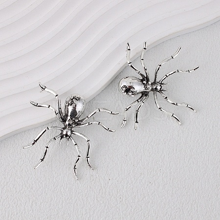 Alloy Rhinestone Stud Earrings LS-EJEW-H155-01AS-1