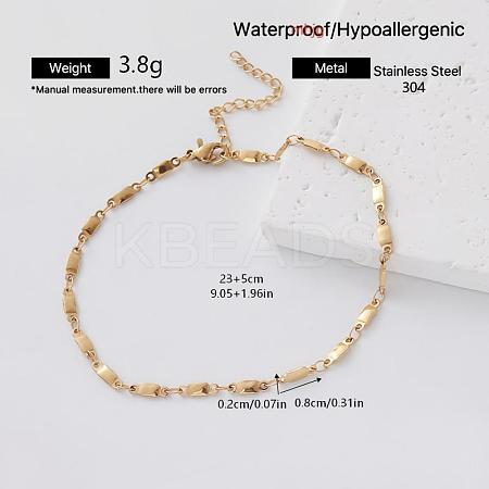 Elegant 304 Stainless Steel Link Chain Bracelets for Women XA7363-6-1