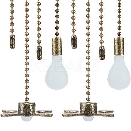 Alloy Ceiling Fan Pull Chain Extenders FIND-WH0290-21AB-1