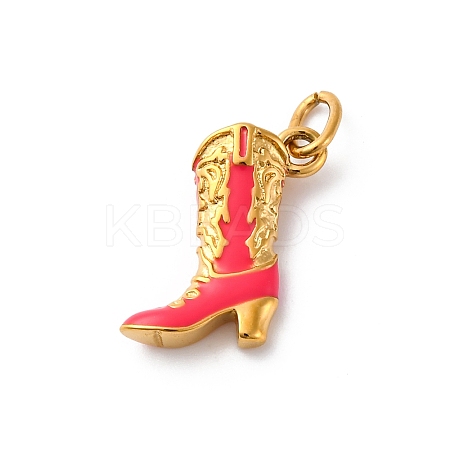 304 Stainless Steel Enamel Pendants STAS-I331-27G-01-1