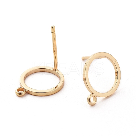Brass Stud Earring Findings X-KK-S348-358-1