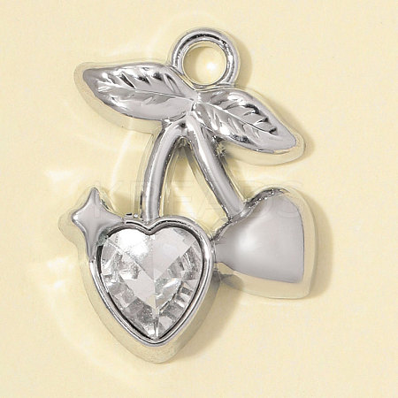 Zinc Alloy with Glass Charms GL-OY001-08P-1