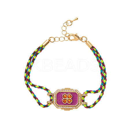 Brass Pave Cubic Zirconia Link Bracelets FS-WG0CA3D-02-1
