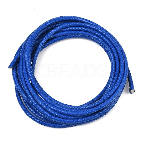 Braided Leather Cord with Core WL-F009-6mm-06-1