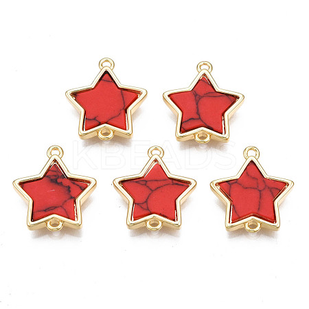 Brass Connector Charms KK-N233-173B-01E-1
