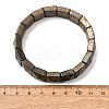 Natural Pyrite Beads Stretch Bracelets for Women Men BJEW-C097-06-05-3