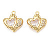 Brass Micro Pave Cubic Zirconia Pendants KK-N231-293B-1