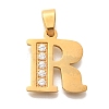 Ion Plating(IP) 304 Stainless Steel Rhinestone Pendants STAS-U035-01G-R-1