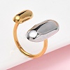 304 Stainless Steel Cuff Open Rings for Women RJEW-B158-02GP-01-1