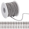201 Stainless Steel Ball Chains Bracelet Necklace Making Kit DIY-SP0001-09C-1