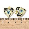 Rack Plating Brass Micro Pave Cubic Zirconia Pendants KK-Z039-26G-3