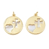 Natural Shell Pendants KK-L251-44G-A01-1