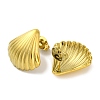 Ion Plating(IP) 304 Stainless Steel Shell Shape Stud Earrings EJEW-D281-23G-2