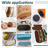 Oval PU Leather Knitting Crochet Bags Nail Bottom Shaper Pad DIY-PH0008-30-6