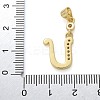 Brass Micro Pave Cubic Zirconia Pendants KK-M319-02G-U-3