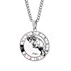 Non-Tarnish Unisex 201 Stainless Steel Constellation Pendant Necklaces NJEW-T011-LA721-1-1