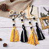 4Pcs 2 Style Senior Year Theme Woolen Yarn Tassels Pendant Decorations HJEW-CF0001-18-5
