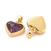Natural Amethyst Charms G-E538-02G-03-3