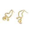 Brass Stud Earring Findings KK-K388-13G-1