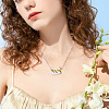 Lily of the Valley Glass Conntctor Charms PALLOY-TAC0098-7