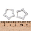 304 Stainless Steel Star Hoop Earrings EJEW-P324-02P-5