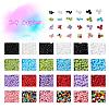 24 Style Opaque Colours Seed & Baking Paint Glass Round Seed Beads SEED-YW0001-29-2