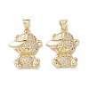 Brass Micro Pave Cubic Zirconia Pendants KK-M240-13G-1