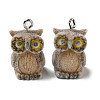 Flocky Resin Pendants RESI-D012-01F-1