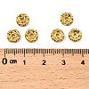 Brass Rhinestone Spacer Beads RB-A014-L7mm-01G-2