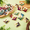 36Pcs 6 Colors Spray Painted Wood Big Pendants WOOD-TA0001-80-5