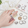 24Pcs 8 Styles Stainless Steel Finger Rings for Women RJEW-NB0001-06P-3