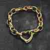 304 Stainless Steel Charm Bracelets BJEW-Q050-02G-2