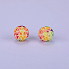 Printed Round Silicone Focal Beads SI-JX0056A-99-1