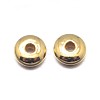 Real 18K Gold Plated Rondelle Sterling Silver Spacer Beads STER-M103-05-3.8mm-G-1