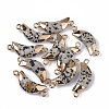 Natural Dalmatian Jasper Links connectors G-S359-054B-1